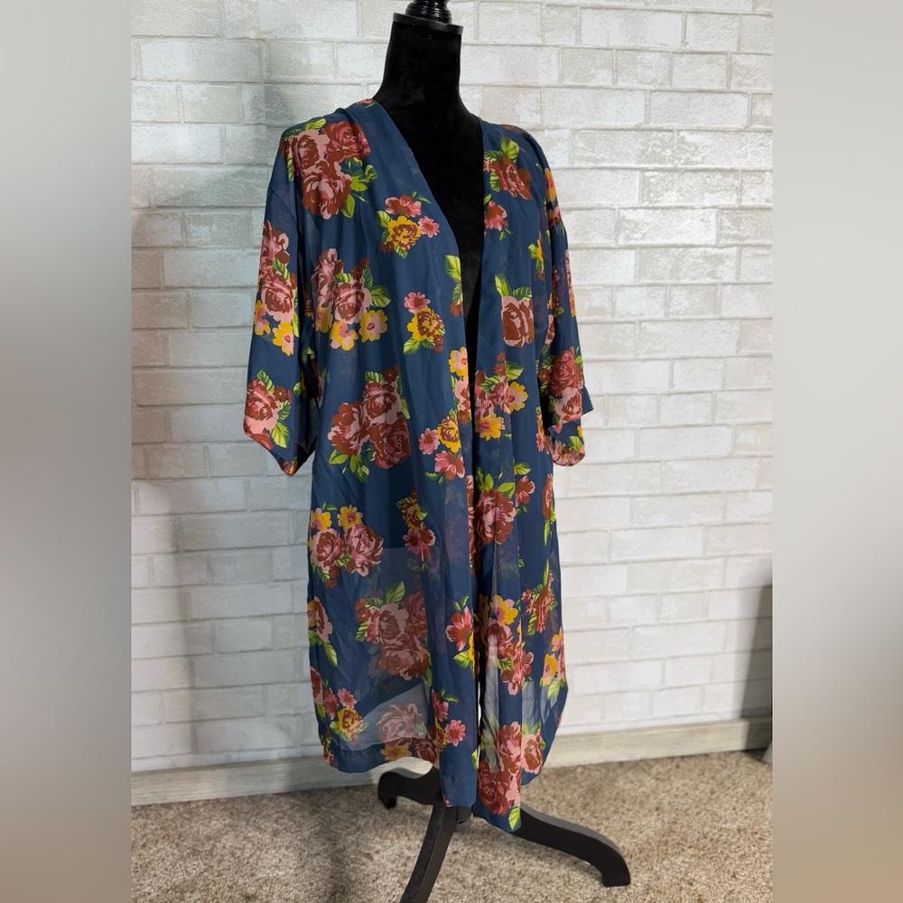 Matilda Jane watch the sunrise blue sheer kimono